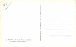 CPA Vichy Nouvelle Places Post office and sight on Town hall