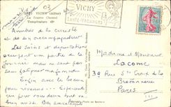 CPA Vichy Allier the Chomel Source