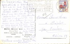 CPA Neris Les Bains Allier Hotel Belle Vuie