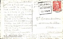 CPA Neris Les Bains Entree du Grand Etablissement Thermal