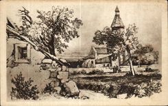 CPA Le Vieux Neris au XVIII siecle La Place de l Eglise