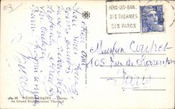 CPA Neris les Bains Allier Entree du Grand Etablissement Thermal