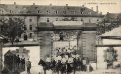 CPA Moulins District of Villars Horse Horse Militaria