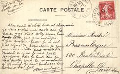 CPA Moulins District of Villars Horse Horse Militaria