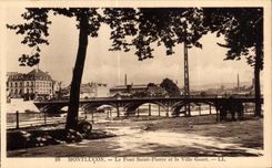 CPA Montlucon Le holy Bridge Pierre and the Gozet City