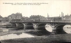 CPA Montlucon Le Pont saint Pierre reliant la vielle 