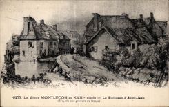 CPA the Montlucon Old man at the XVIII century