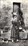CPA Bourbonnaise Folklore Costume 