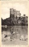 CPA Bourbon l Archambault Le Chateau vu de l etang