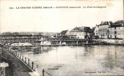 CPA the Great War 1914 18 Soissons bombards the Bridge of the English
