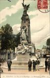 CPA Soissons the Place of Republique Le monument of 1870