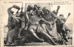 Monumento del Saint Quentin de CPA de la relevacion baja 1557 del devviere