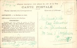 Saint Quentin de CPA despues de la guerra la basilica de Militaria