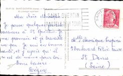 CPA santo Quentin Aisne vista del paso superior