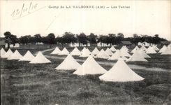 CPA Camp of Valbonne Ain the Militaria Tents