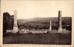 CPA Izernore Ain the columns of the Roman temple in the Tignat content and the dimension of Ceased