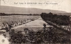 CPA Camp of Sathonay Ain Seen Militaria unit