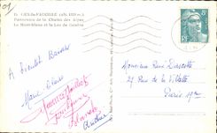 CPA Gex the Sickle Panorama of the Chain of Aipes the Geneva Monument and Lake