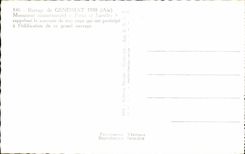 CPA Dam Genissiat 1950 Ain commemorrlif Monument