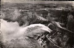 CPA Dam Genissiat Ain Ski-jump to the outlet