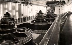 CPA Dam Genissiat the room of Altetnateurs