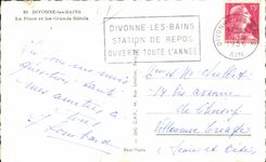CPA Divenne les Bains La Place et les Grands Hotel