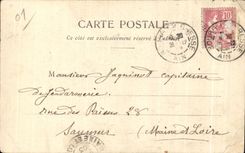 CPA Great day before in Bresse Folklore Costume Music Ropemaking machine