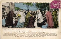 CPA Eglise Ars the saint Cleans in the middle of the patients and with afflict