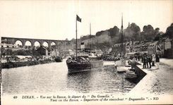 CPA Dinan Seen on Rancid the departure of Of Guesclin View one the Rancid Departure off the steamboat Duguesclin