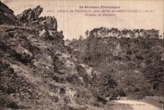 CPA La Bretagne Pittoresque Gorges de Poulancre pres Mur de Bretagne Groupe de Rochers
