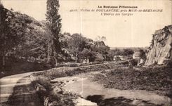 CPA La Bretagne Pittoresque Vallee de Poulancre pres Mur de Bretagne L Entree des Gorges 