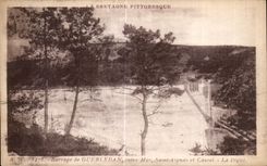 CPA La Bretagne Pittoresque Barrage de Guerledan cutre Mur Saint Aignan et Caurel La Digue