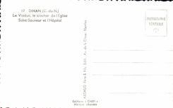 CPA Dinan Le Viaduct the bell-tower of Church Saint Saver and Hospital