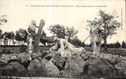 CPA Calvaire De Pontchateau Jesus fall for the second time