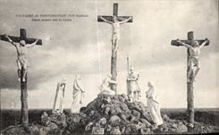 CPA Calvaire of Pontchateau Jesus dies on read Cross