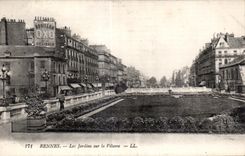 CPA Rennes Les Jardin Sur la Vilaine