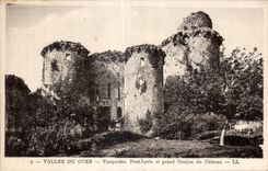 CPA Vallee du Guer Tonquedec Pont Levis et le grand Donjon du Chateau