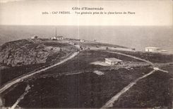 CPA Cote Emeraude Cape Frehel View Taken of Punt forms Lighthouse
