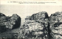 CPA the Cape Frehel Rocks and Crevasses or the Particularly surging Sea in these Trimmings S engulfs with Fracas