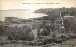 CPA Trestraou Vue generale de la Plage et des Deux Hotels