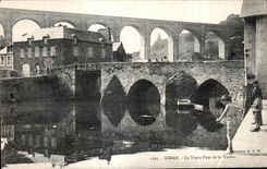 CPA Dinan Le old man Bridge and the Viaduct Children