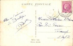 CPA Roscoff (Finistere) Old House Strapping man