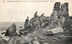 CPA Tregastel Primel (Finistere) the Point of Decapitation