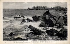 CPA Environs de Plougasnou Tregastel le Diben Etude de Rochers