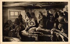 CPA Bretagne St Thegonnec (Finistere) L Eglise Le Sepulcre christ