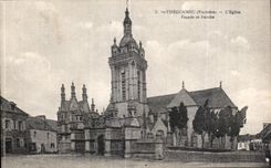 CPA St Thegonnec (Finistere) L Eglise Facade et Porche