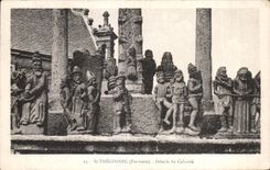 CPA St Thegonnec (Finistere) Details du Calvaire