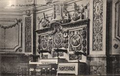 CPA Church of St Thegonnec stalls of the officiants