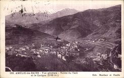 CPA Amelie les Bains View Valley of Tech and Canigou