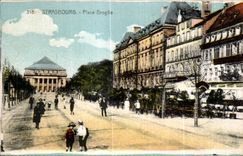 CPA Strasbourg Places Broglie Enfants